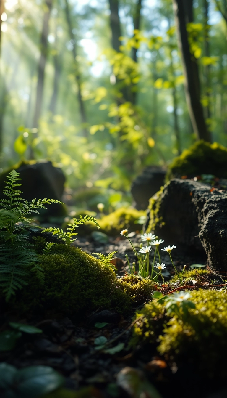 Free Spring Forest Floor iPhone Luxury Wallpaper